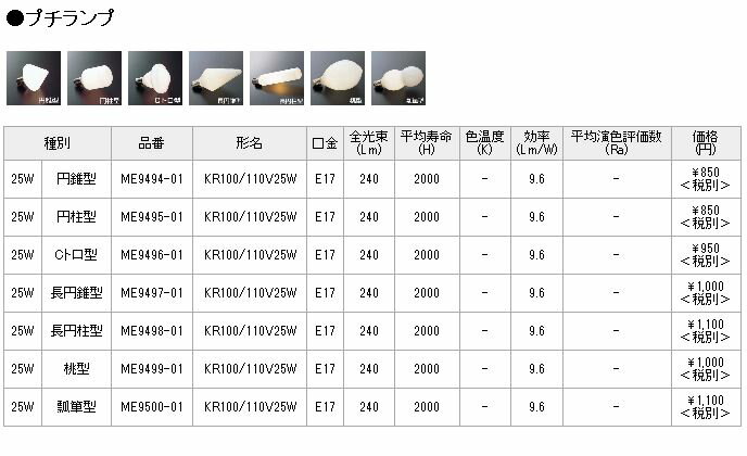 �ޥå����쥤 �ץ����ס�KR100/110V25W