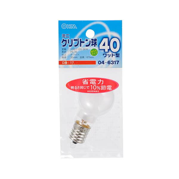 ŵ ߥ˥ץȥ40W/ۥ磻/PS-35/E17