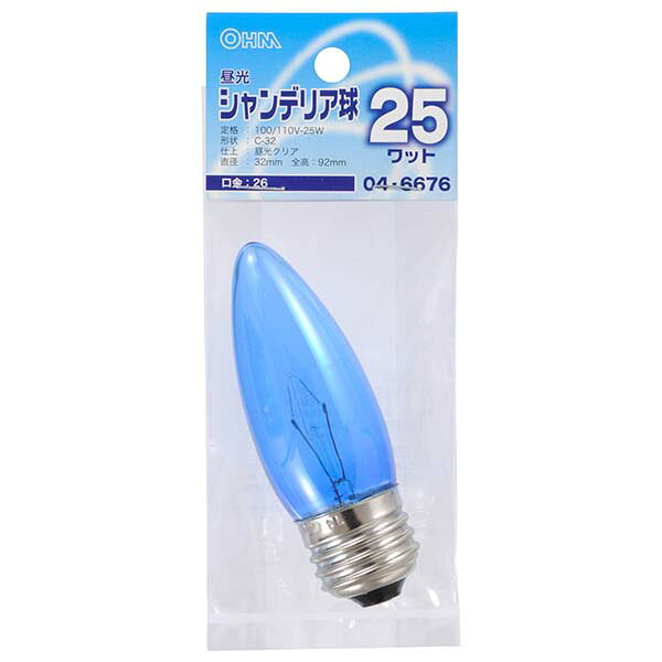 Rakuten - オーム電機 昼光シャンデリア球（25W/クリア/C-32/E26）