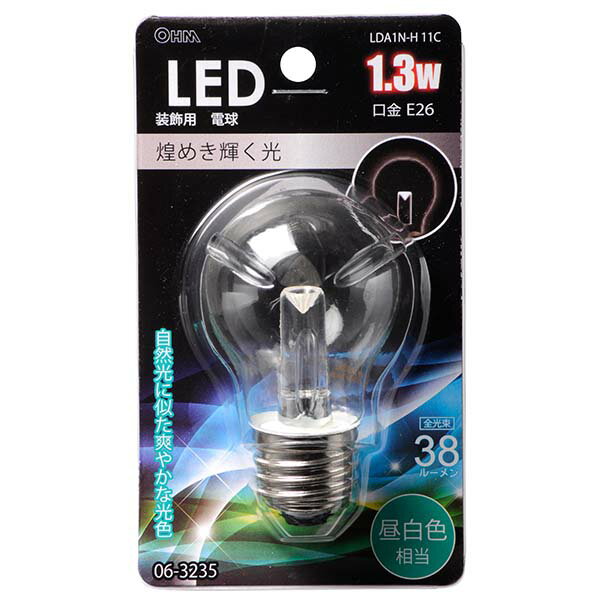 Small Light Bulbs - オーム電機 LED電球 クリア（1.3W/38lm/昼白色/E26）