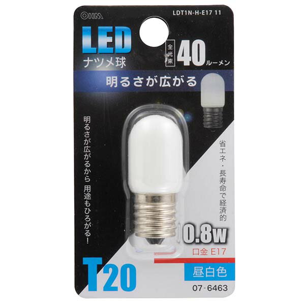 Rakuten - オーム電機 LEDナツメ球（0.8W/昼白色/E17）