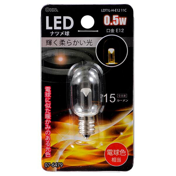 Rakuten - オーム電機 LEDナツメ球 クリア（0.5W/電球色/E12）