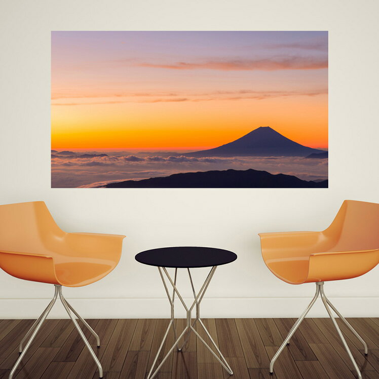 MU3アクセント壁紙 富士山 ph2018 ウォールステッカー 山 日本 自然 楽園 旅行 写真 シール アート ポスター インスタ 映え