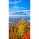 富士山 紅葉 ウォールステッカー 日本製 壁紙 木々 森林 秋 植物 緑 旅行 写真 ポスター シール アート