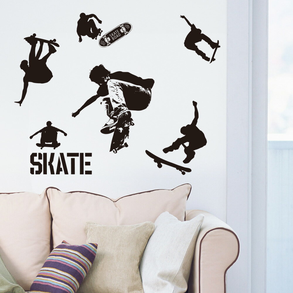 スケボー スケーター ウォールステッカー 日本製 MU3 全20色 スケートボード モノトーン ブラック リメ..