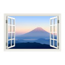 ウォールステッカー 窓枠 富士山 WAKU 風景 景色 北欧 旅行 写真 シール お風呂 浴室 絵画 壁紙 ポスター おしゃれ リフォーム DIY トイレ