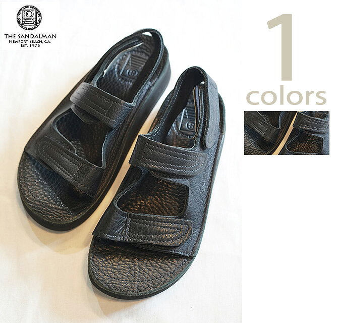 ザ・サンダルマン　THE SANDALMAN　レザーサンダル [ BULLHIDE ] [ BLACK ] [STRAP SANDAL] [ アメカジ ] [ メンズ ]