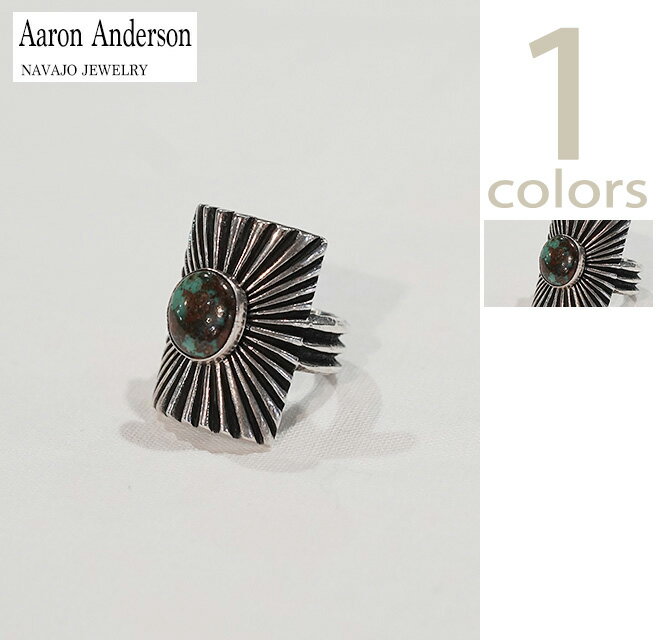 Silver - アーロンアンダーソン　Aaron Anderson　AAR-2　ターコイズサンバーストリング [ Turquois Sunburst Ring ] [ Royston Turquois ( ロイストンターコイズ ) ] [ 23号 ] 　Indian Jewelry　NAVAJO