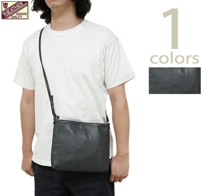 楽天Lua Shoppingワイツーレザー　Y'2 LEATHER　BG-18　ホースハイドサコッシュ [ Natural Scar Horse ] [ 馬革 ] [ GRAY ] [ Sacoche ] [ 日本製 ] [ アメカジ ] [ メンズ ]