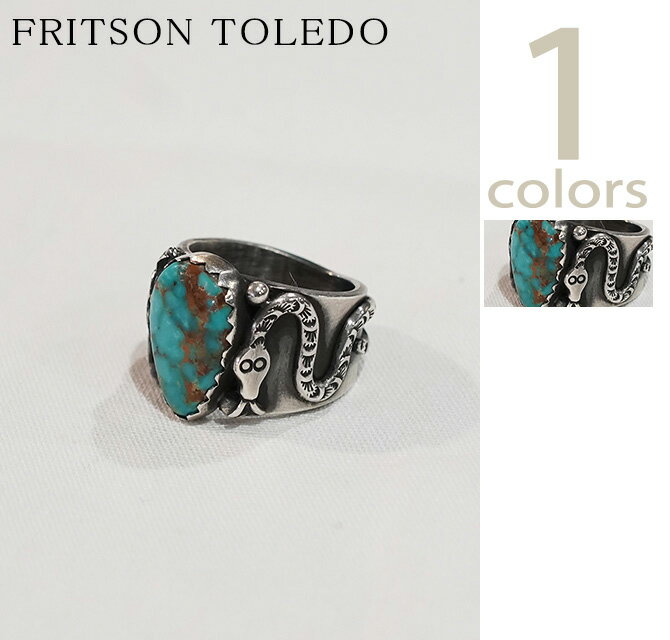 フリットソントレド　Fritson Toledo　FTR-1　ターコイズスネークリング  　Indian Jewelry　NAVAJO