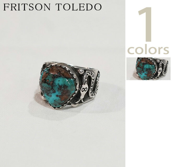 フリットソントレド　Fritson Toledo　FTR-2　ターコイズスネークリング  　Indian Jewelry　NAVAJO