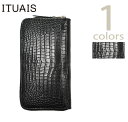 イトゥアイス　ITUAIS　IT-01　ポロサスクロコラウンドジップウォレット [ CROCODILE POROSUS Round Zip Long Wallet ] [ Black ] [ 鰐革 ] [ Box Calf Alpine ] [ アメカジ ] [ メンズ ] [ 財布 ]