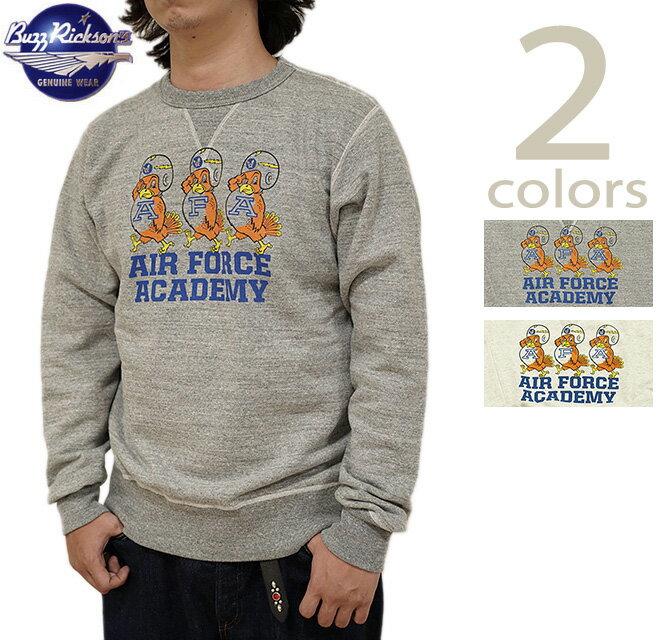バズリクソンズ　BUZZ RICKSON'S　BR69451　セットインクルースウェット SET-IN CREW SWEAT [ AIR FORCE ACADEMY ] [ スウェット ] [ アメカジ ] [ メンズ ]