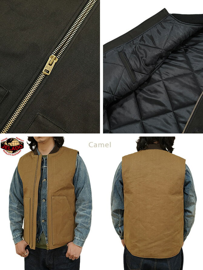 ジェラード　JELADO　BL03527　ヘビーダックベスト [ Bean Vest ] [ BLUE LABEL ] [ ワークベスト ] [ アメカジ ] [ メンズ ] 3