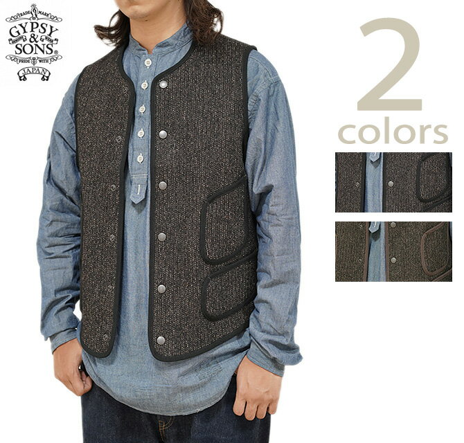 ジプシー & サンズ　GYPSY & SONS　GS2429906　ビーチクロスベスト　[ BEACH CROTH WAIST COAT ] [ ワークベスト ] [ アメカジ ] [ メンズ ]