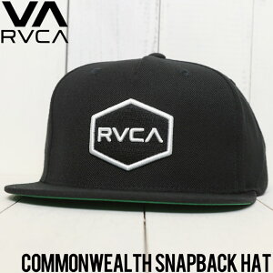 【送料無料】 RVCA ルーカ COMMONWEALTH SNAPBACK HAT スナップバックキャップ MDAHWCWS BLACK