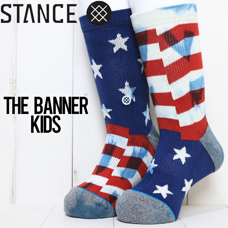 STANCE BOYS スタンス THE BANNER KIDS SOCKS キッズソックス ボーイズソックス 子供用靴下 K556A21BAN