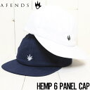 【送料無料】 AFENDS アフェンズ HEMP 6 PANEL CAP ストラップバックキャップ A212600 FB