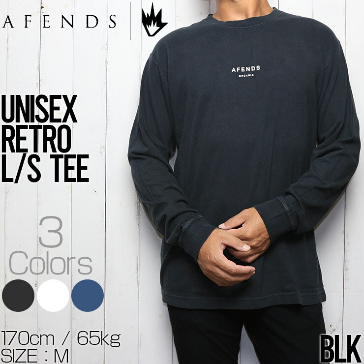 【楽天スーパーセール 対象商品】 【送料無料】 AFENDS アフェンズ UNISEX RETRO FIT L/S TEE 長袖Tシャツ ロングスリーブTEE M212066