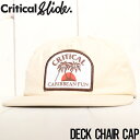 Critical Slide クリティカルスライド TCSSのストラップキャップ。 「 DECK CHAIR CAP 」 HW2141 存在感のあるワッペンストラップキャップ。 サイズはアジャスターで調整可能。 左端にピスタグ付き。 浅めのキャップになります。 プレゼントにもオススメです。 サイズ：FREE カラー：SAND 調整：アジャスター付き 素材：100% COTTON 深さ：約10.5cm ※お使いのモニターや機種によって、色の見え方が掲載の写真と異なる場合がございます。 ※ブランドまたはアイテムにより、表記のサイズに若干の差がある場合がございます。 ※販売価格は入荷の時期によって変動する場合があります。予めご了承下さいませ。 ※店頭や他サイトでも販売しておりますので、随時在庫が変動しております。 ご注文が確定しても、タイミングによっては商品がご用意出来ない場合がございます。 #Critical Slide #TCSS #ティーシーエスエス #クリティカルスライド #CAP #キャップ #ハット #メンズ #レディース #ハット #帽子 #ギフト #プレゼント #サーフブランド #SURF #SKATE