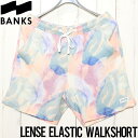 ハーフパンツ ショーツ リネン BANKS バンクス LENSE ELASTIC WALKSHORT BSE0042