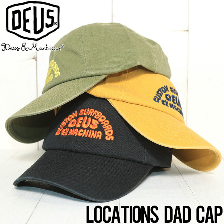 【クリアランスセール】 ストラップキャップ カーブキャップ Deus Ex Machina デウスエクスマキナ LOCATIONS DAD CAP DMP2271571