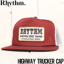 【クリアランスセール】 メッシュキャップ 帽子 Rhythm リズム HIGHWAY TRUCKER CAP 0723M-HW08