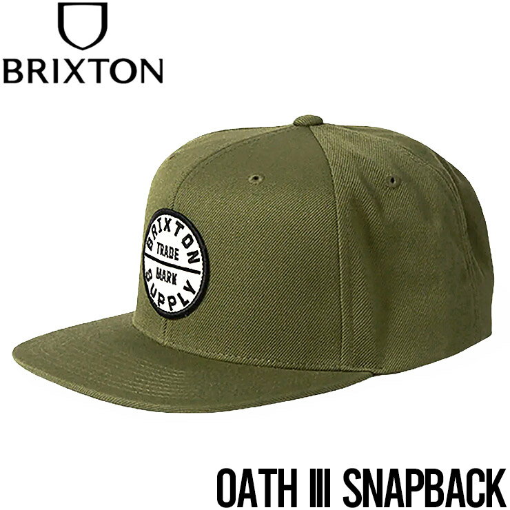 楽天LUG Lowrs【送料無料】 スナップバックキャップ 帽子 BRIXTON ブリクストン OATH III SNAPBACK 10777 OLSWC 日本代理店正規品