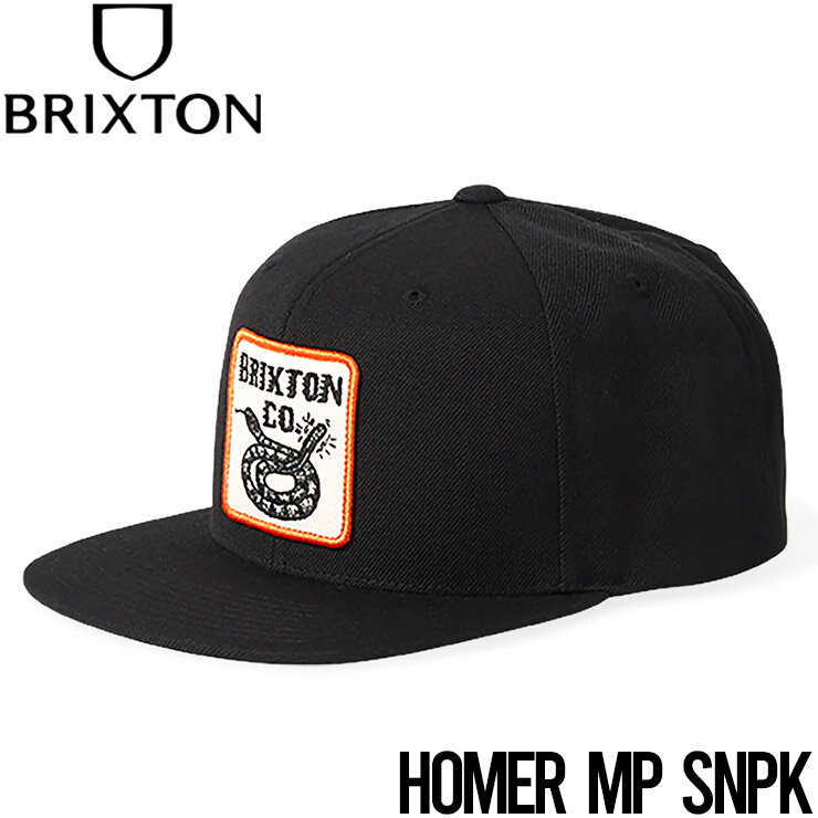 楽天LUG Lowrs【送料無料】 スナップバックキャップ 帽子 BRIXTON ブリクストン HOMER MP SNPK 11628 BLACK 日本代理店正規品