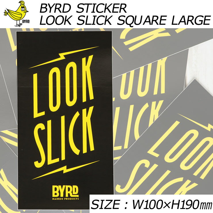 【クリアランスセール】 【送料無料】 BYRD バード BYRD STICKER LOOK SLICK SQUARE LARGE ステッカー 2097005