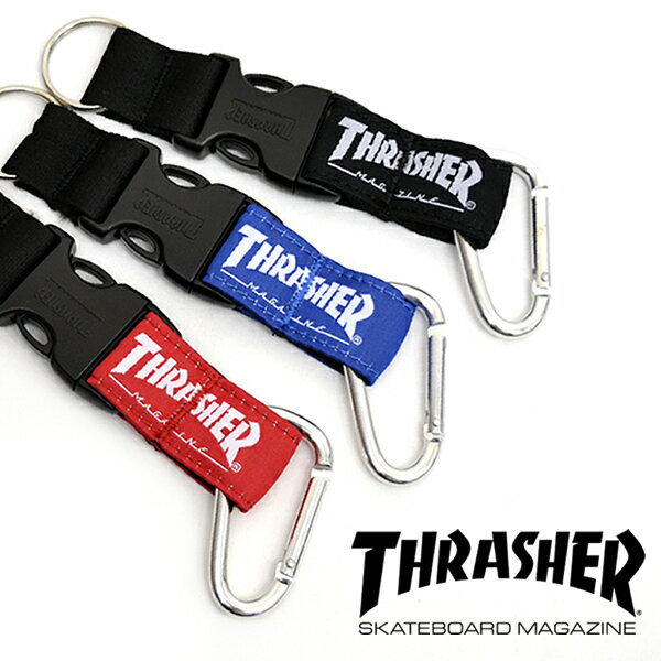 スラッシャー/THRASHER/ THRSG121 カラビナ キーチェーン キーホルダー キーリング 鍵 ロゴ ユニセックス /ネコポス発送のみ送料無料