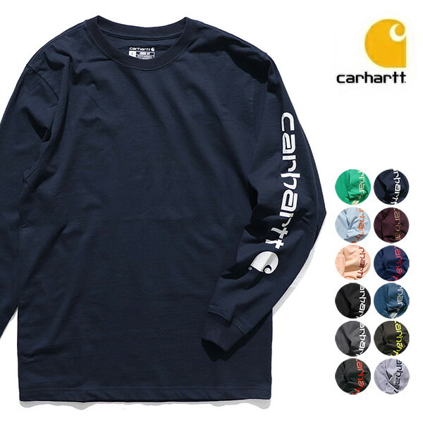 カーハート/carhartt K231 メンズ トップス ロンT Long Sleeve Graphic Logo T-Shirt ブルー チャコール ネイビー アッシュ レッド ブラック クルーネック 長袖Tシャツ US規格【ネコポス発送】
