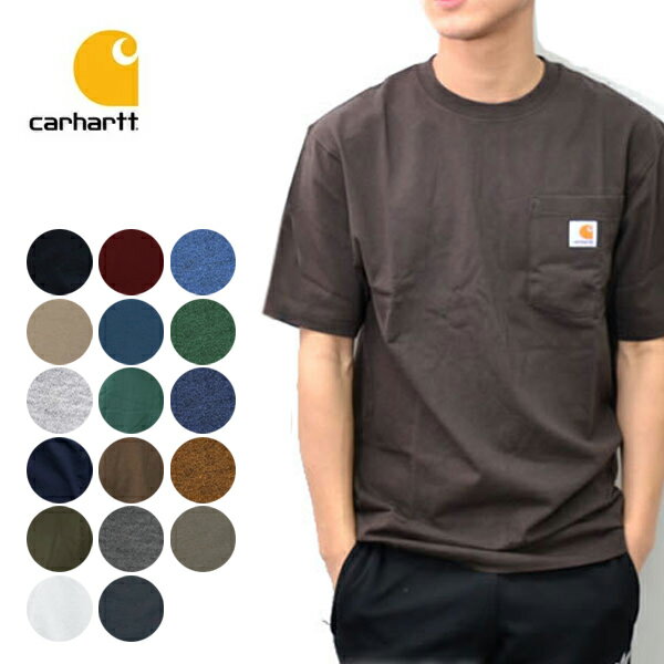 カーハート Tシャツ メンズ カーハート/carhartt Men’s K87 WORK POCKET T-Shirt メンズ トップス Tシャツ USサイズ T-Shirt 022 ポケット 半袖Tシャツ　【あす楽】1点のみネコポス発送可