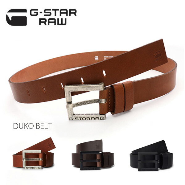 ジースター ロウ/G-STAR RAW DUKO Belt D04164-3127 メンズ ベルト COGNAC ブラウン 茶色 定番 レザーベルト カジュアル