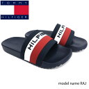 トミーヒルフィガー/TOMMY HILFIGER/サンダル RAJ ロゴ スリッパ シャワーサンダル 海 ビーチ プール スポーツ レジャー シューズ 靴 メンズ レディース ネイビー USモデル/あす楽