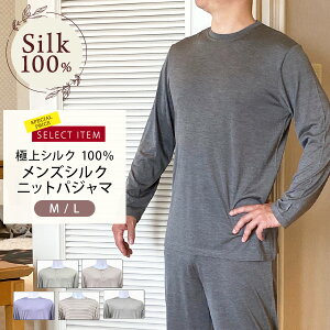 極上シルク100％ パジャマ メンズ 男性用 シルク パジャマ 寝巻き 寝間着 部屋着 ルームウェア ナイトウェア 吸湿 保湿 蒸れにくい 肌に優しい天然素材 秋冬 楽々【セレクト商品だから格安 お得】 涼感 敬老の日 敬老