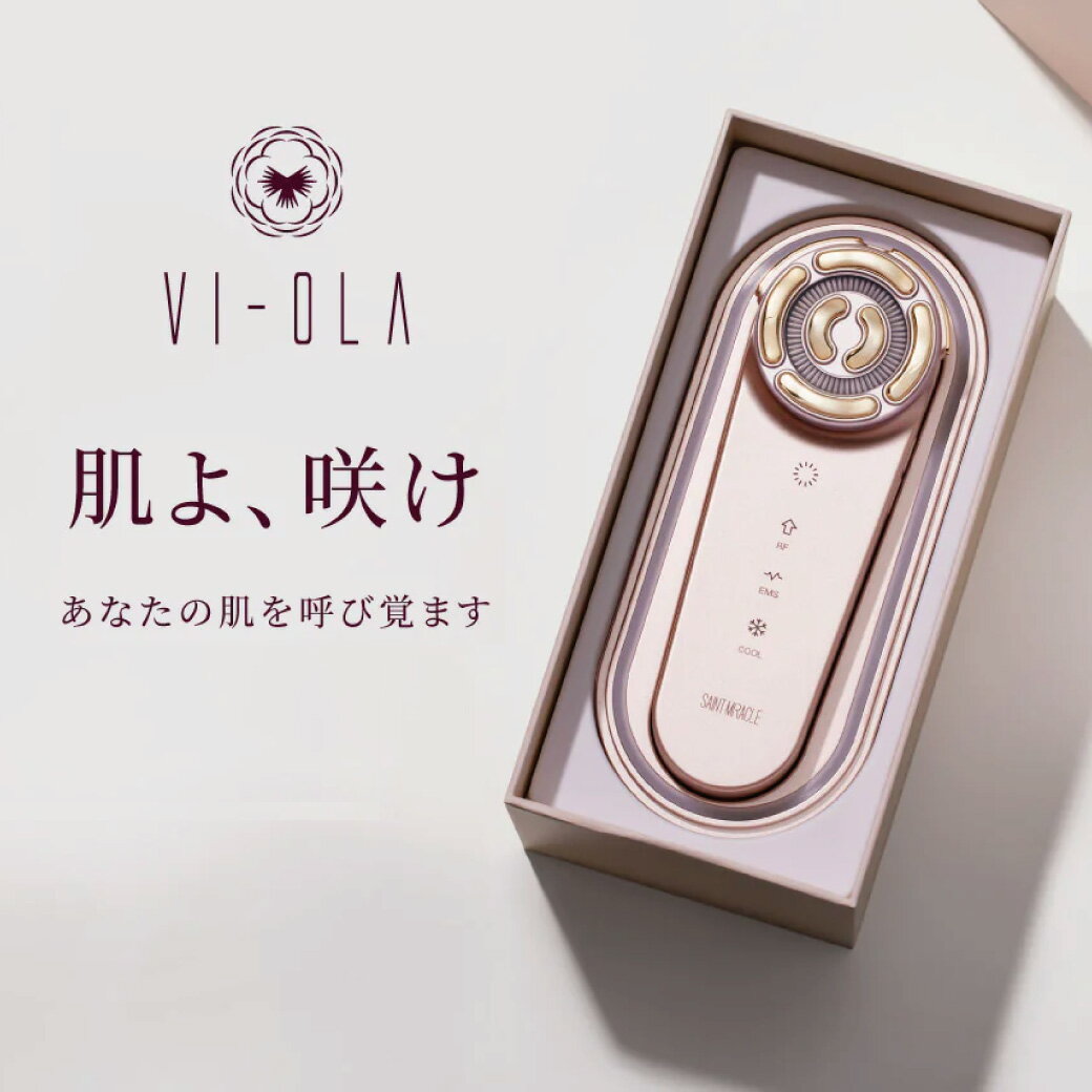 ヴィオーラ 美顔器 VI-OLA ワイドインバーター機能 コラーゲン生成 花びらヘッド COOLモード リフトアップ 靭帯ケア 美容家電 超音波 乾燥肌 敏感肌 混合肌 オイリー肌 普通肌