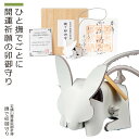 【ご祈祷済み】 定額山壽量院『撫で卯御守り』(御守り 開運祈祷済み ご祈祷済み 牛革 開運 うさぎ 卯 撫で牛 松阪牛 健康祈願 桐箱入り ギフト プレゼント 信州 定額山壽量院 ストラップ 証明書付き)