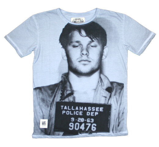 [Worn By] Jim Morrison / Mugshot Tee (Grey Oil Wash) - [ウォーン・バイ] ジム・モリソン Tシャツ
