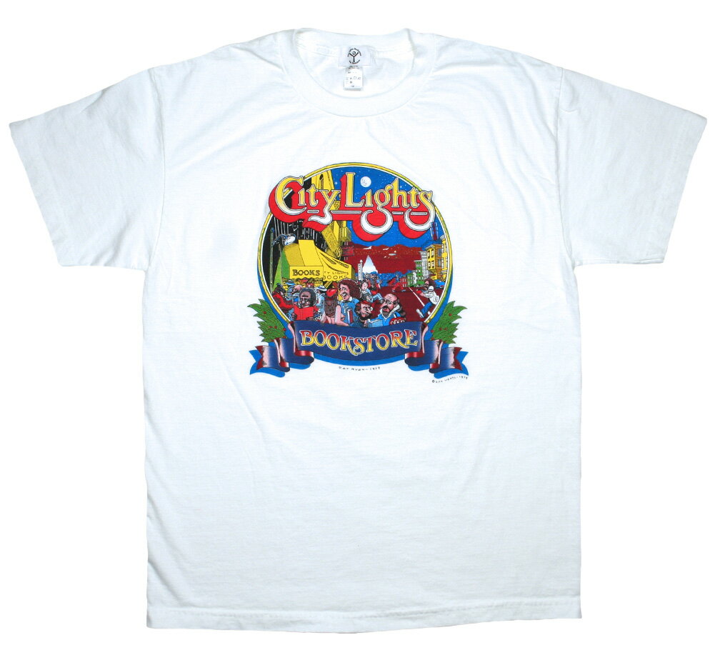 楽天Lury[City Lights Bookstore] Pat Ryan 1975 Tee 3 （White） - [シティ・ライツ・ブックストア] パット・ライアン Tシャツ