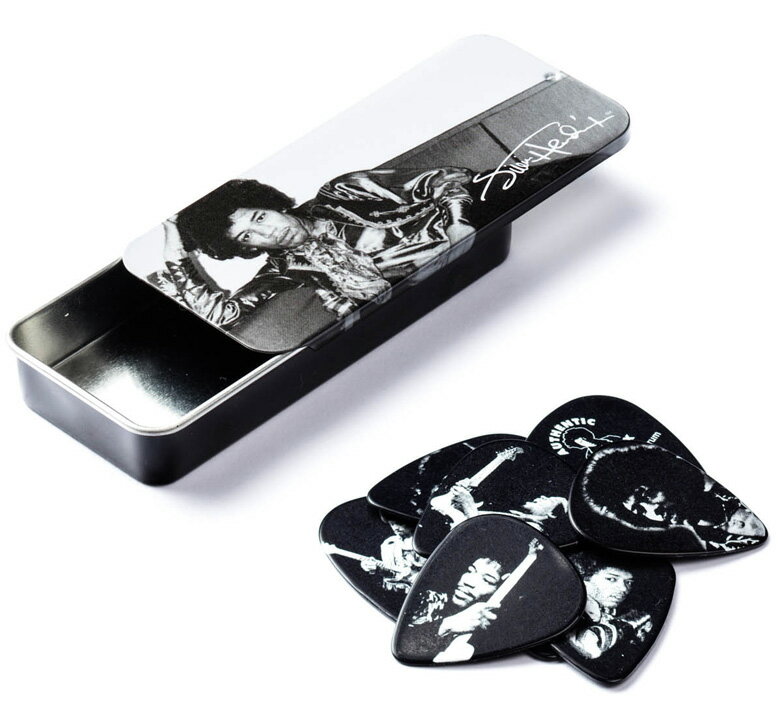 [Jim Dunlop] Jimi Hendrix Pick Tin (Silver Portrait 1) (JH-PT05H) ジミ・ヘンドリックス ギター ピック ケース セット