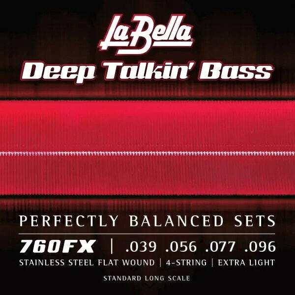 [La Bella] 760FX Deep Talkin’ Bass Flats - Extra Light 39-96 - ラ ベラ ベース 弦