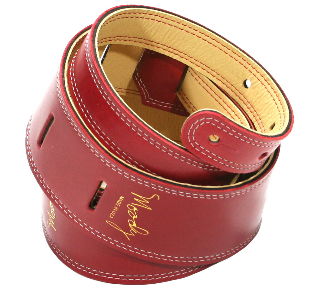 Rakuten - [Moody Leather] Leather Backed Guitar Strap [Long / 2.5