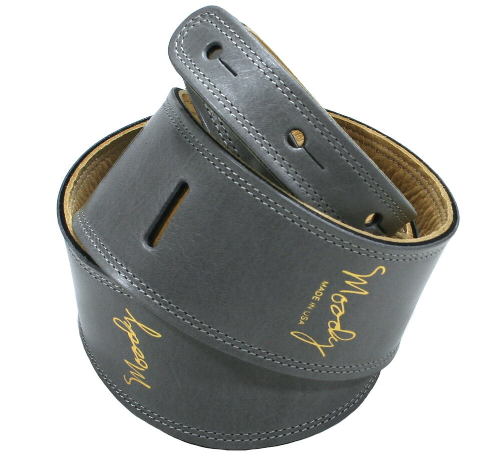 [Moody Leather] Leather Backed Guitar Strap [Standard / 2.5