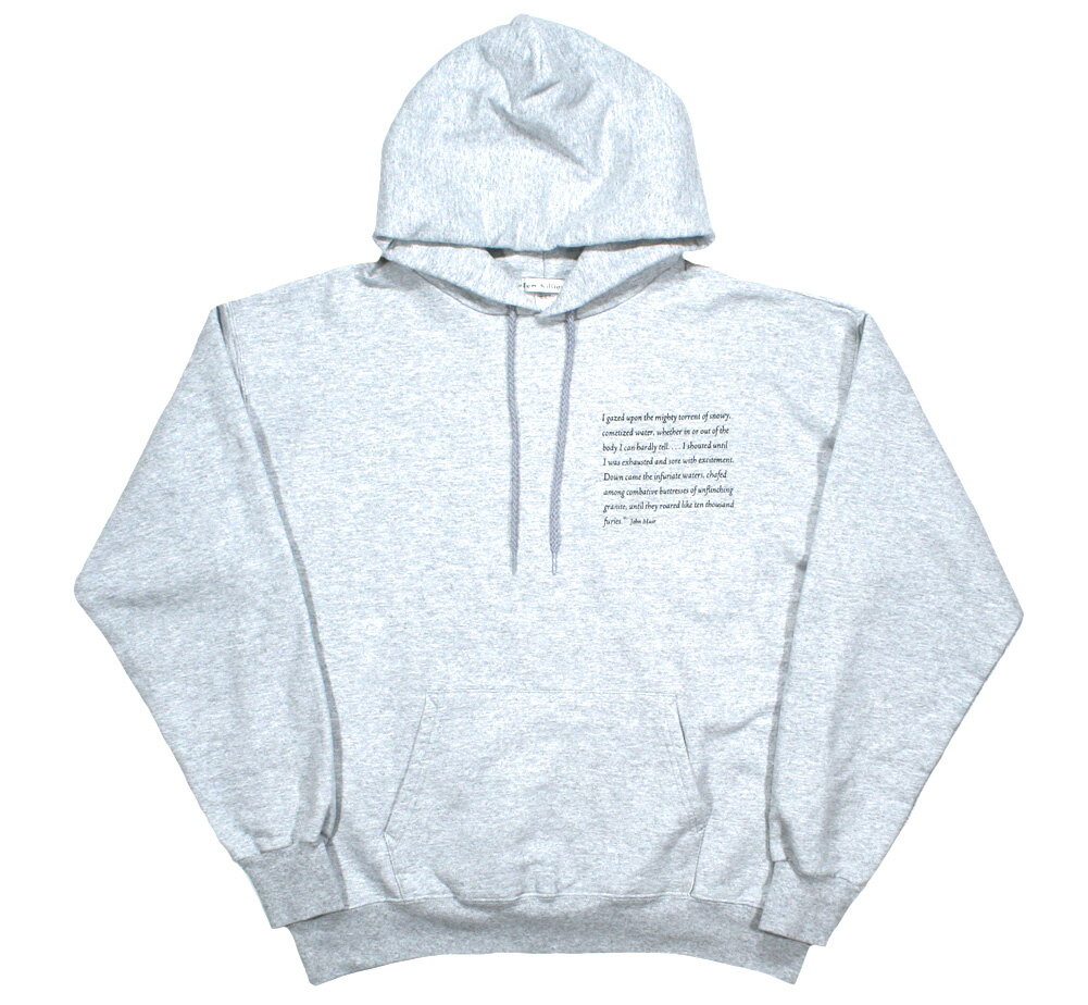 [Tom Killion] Upper Falls, Yosemite Hoodie 1 (Heather Grey) - gELI t[h, vI[o[ p[J / Abp[EtH[YAZ~e