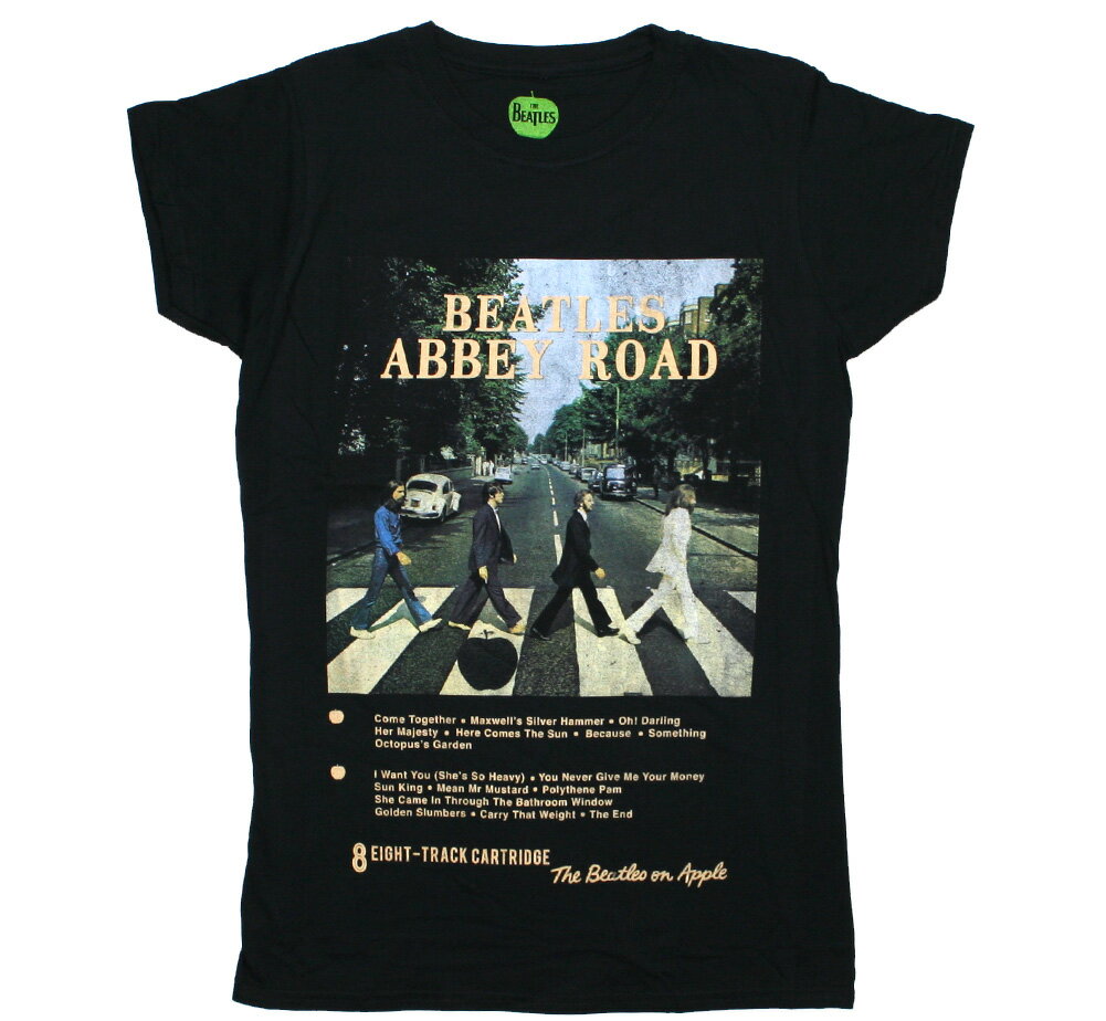 The Beatles / Abbey Road Womens Tee 11 (Black) - ザ ビートルズ Tシャツ