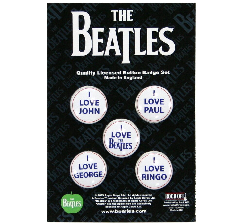 The Beatles / I Love The Beatles Badge Pack - ザ・ビートルズ バッジ パック