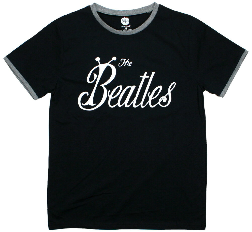 The Beatles / Bug Logo Ringer Tee 2 (Black) - UEr[gY TVc