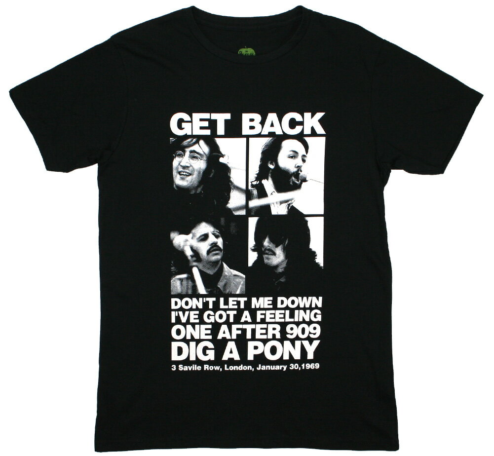 Rakuten - The Beatles / Get Back Tee 1 (Black) - ザ・ビートルズ Tシャツ