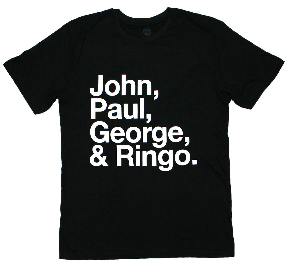 The Beatles / John, Paul, George, ＆ Ringo. Tee 4 (Black) - ザ・ビートルズ Tシャツ